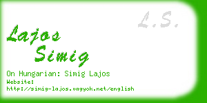 lajos simig business card